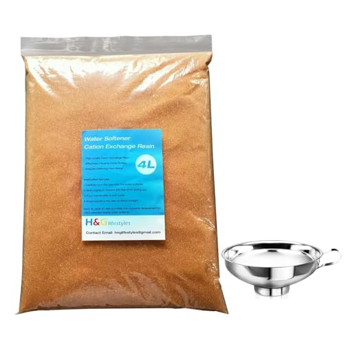 H&G Lifestyles Water Softener Resin Cation Ion Exchange Resin Filter Cartridge Refill for RV Water Softener System Camper Soft Water Replacement for Portable Water Softener