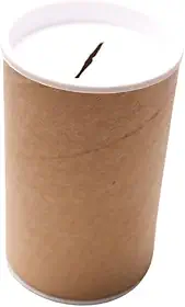 15 un. Cofre De Papelão Colorido - Cofrinho 10x6 Cor:Branco