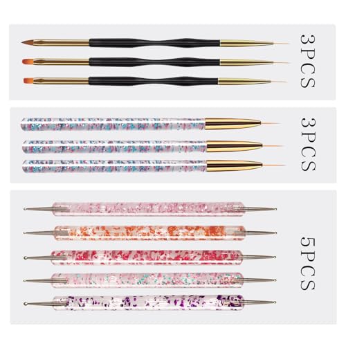 31Pcs Nail Art Brushes Set, Professional Nail Brush Dotting Tools Kit - Image 3