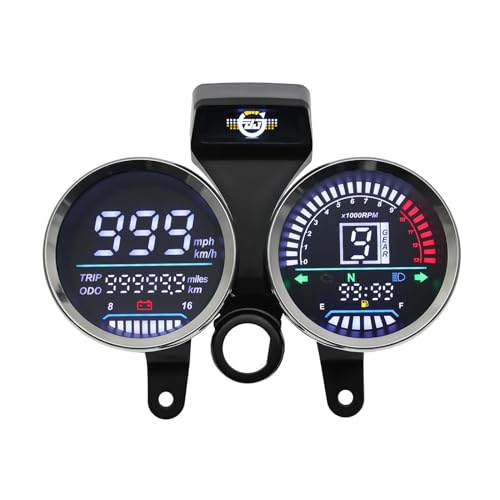 Compteur kilométrique pour moto GN 125 avec tachymètre numérique 8-16V
