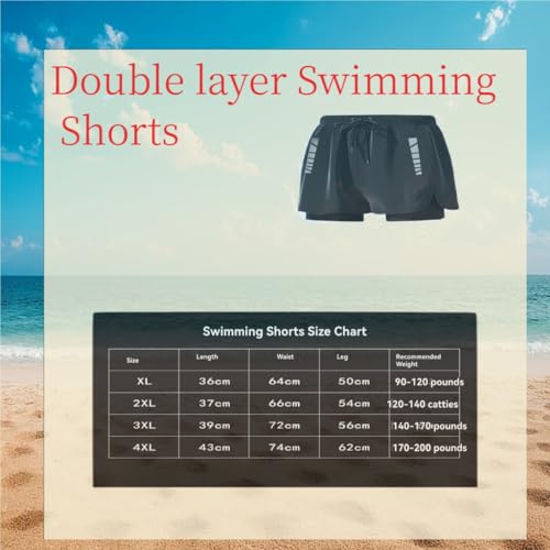 Casual Men's Double Layer Quick-Dry Stretch Sports Shorts for Summer Workouts Swimming4
