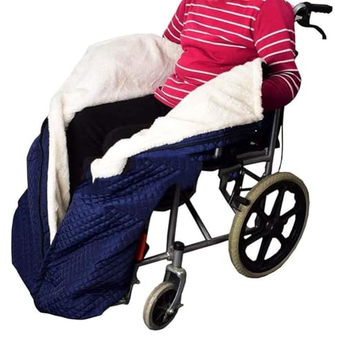 Couverture pour fauteuil roulant thermique avec fermeture éclair pour adultes