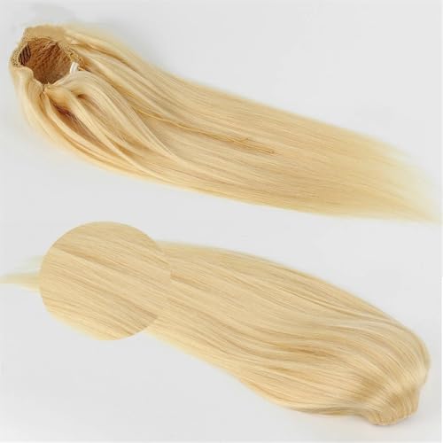 Extensiones de clip tipo coleta de cabello humano brasileño liso #613 2