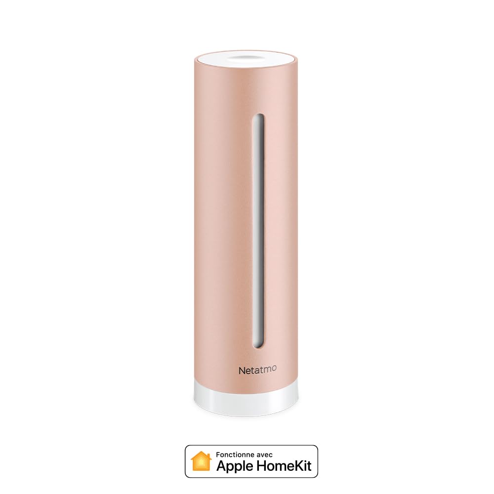 Netatmo Capteur Qualité Air Intérieur Intelligent, Détecteur CO2, Température, Humidité, Bruit - Contrôle Maison, Environnement Sain, Alertes Automatiques - NHC-EC