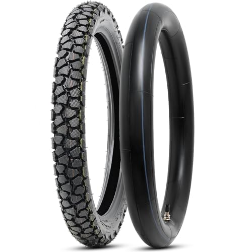 PaoWin 1本セット,2.75-17 タイヤ 6PR 47P TT,2.75-17 タイヤ,2.75-17 オートバイタイヤ + 2.50/2.75-17 チューブ 肉厚 バルブ TR4,バイクタイヤ 2.75-17,2.75-17 バイクタイヤ,2.75-17 オフロードバイクタイヤ,P-6161