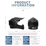 Motocross Helmets Kids, ECE 2206 Approved, Youth Motorcycle Helmet, Offroad Street Dirt Bike BMX MX ATV Helmet, Lightweight Full Face Motorcycle Street Bike Helmet(Blue,M) - Image 7