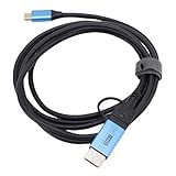 Plug and Play : branchez d'abord l'USB C mâle à votre périphérique d'entrée, puis connectez l'interface multimédia HD mâle ou l'USB C à l'écran de sortie.Prend en charge une vitesse de transfert jusqu'à 20 Go.En outre, il étend son utilisation pour plus de durabilité et antirouille grâce à sa conception en aluminium et en PVC.