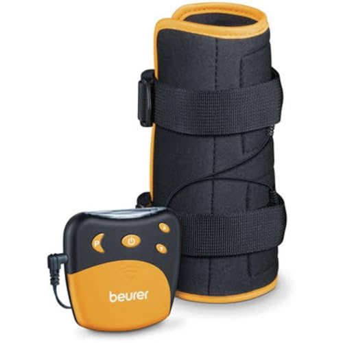 Beurer EM28 Electroestimulador para Muñeca Antebrazo Tens, Negro, Electroestimulador con Clip, 2 Electrodos por Contacto Agua