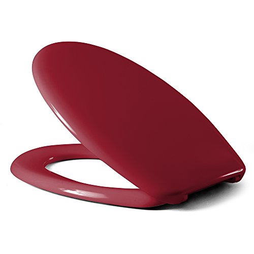 Sanifri 470011137 WC-Sitz Siros, Rot, Exzenter-Scharniere Cover