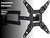Pipishell Full Motion TV Wall Mount for Echo Show 21/15 and 13-42 Inch Flat Curved Screen TVs & Monitors, Max VESA 200x200mm up to 44lbs, TV Mount Wall Bracket with Rotation Swivel Tilt Extension #2
