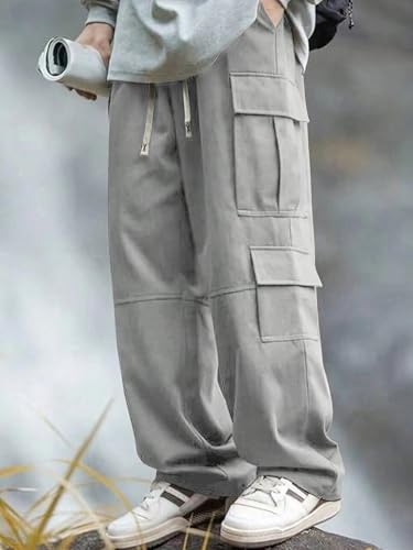 Image of Lymio Cargo for Men || Cotton Cargo Pant || Drawstring Waist Pant (Also Available in Plus Sizes) (137-140)