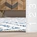 nuLOOM Machine Washable Geometric Area Rug, 4' x 6', Rosanne Blue