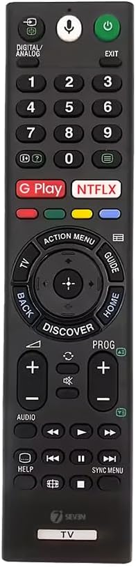 7SEVEN® Compatible with Sony TV Remote Control Model RMF-TX200P with Bluetooth Voice Command Suitable for 4K Smart LED UHD OLED QLED Android Bravia Television - Pairing Must !