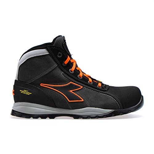 Diadora 701.17352700000004 Uomo Mocassino, Asphalt/Orange Fluo, 42 EU