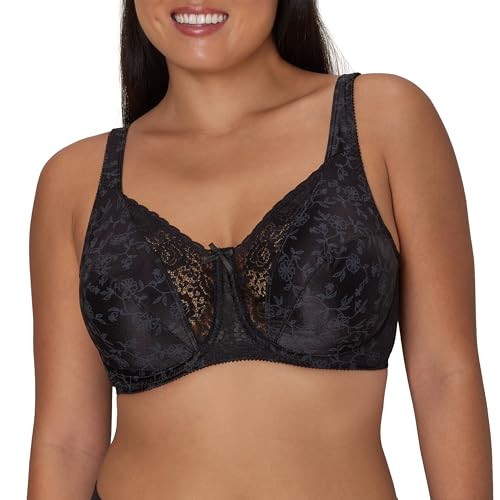Playtex Secrets Signature Floral Underwire Bra 4422, Sujetador, Negro Viejo, 110C