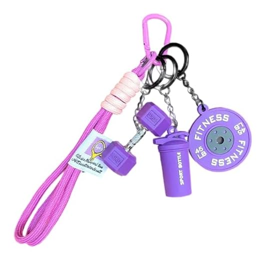 Kettlebell - Juego de llaveros de silicona con mango de metal, regalos motivacionales para gimnasio, Morado (, Talla única