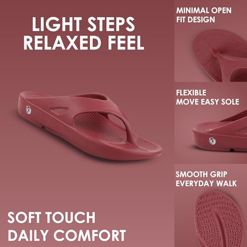 Image of URJO CLASSIC Women's Slippers /FlipFlops Lightweight Super Flexible Arch Support Durable Anti Skid & Stylish Dailywear Slippers /FlipFlops for Women