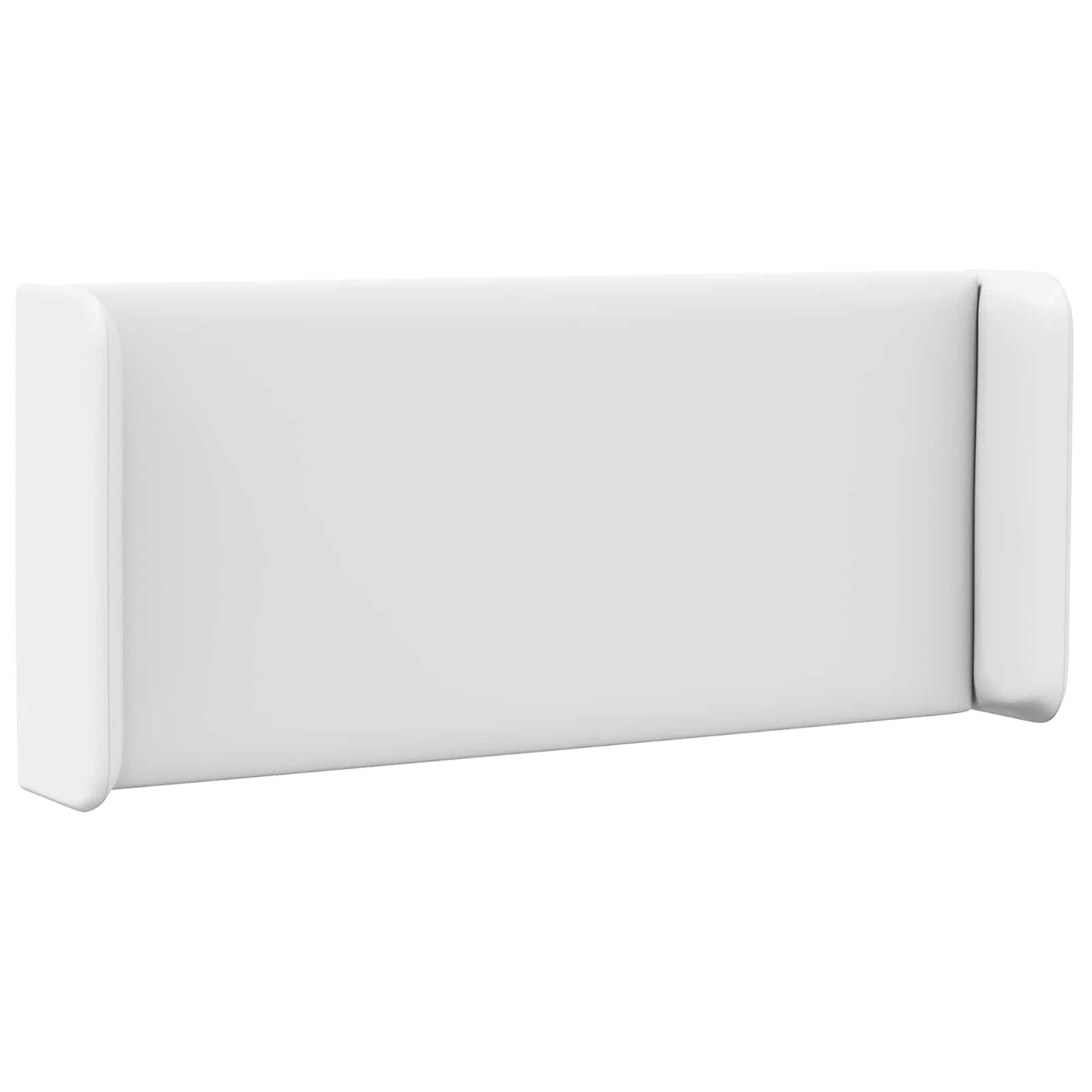 Cabecero Oreja Blanco 40,5 x 40,5 x 4 cm PVC con Marco de Madera Moderno Accesorios de Cama para Dormitorio Fácil Montaje Cómodo Acolchado Construcción Duradero