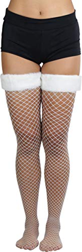 Image of ToBeInStyle Women's Vibrant Large Net Fishnet Thigh High Elastic Nylon Novelty Stockings
