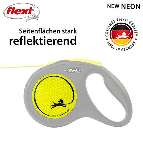 flexi New NEON M Seil 5 m schwarz/neongelb für Hunde bis 20 kg
