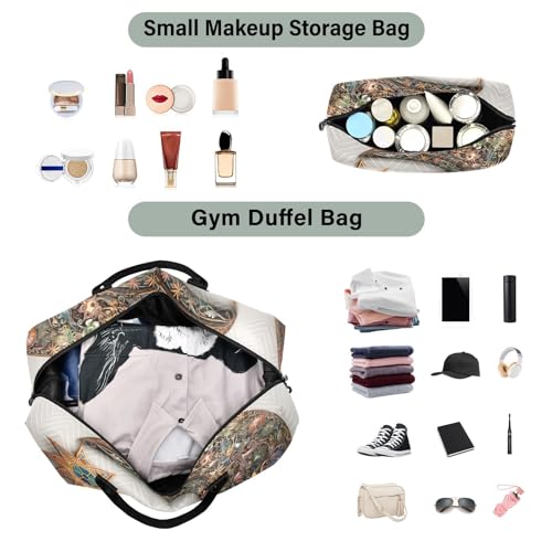 Large Travel Duffel Bag, Moon and Star Sports Tote Gym Bag, Shoulder Weekender Overnight Bag for Women Men, Carry On Luggage with Toiletry Bags4
