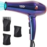 【Gut aussehend + langes Kabel】-- Farbverlauf & Glitzer machen es immer glänzend; 2,5 m lange Schnur trifft Salon und persönliche Bedürfnisse. Warme Tipps: Bitte reinigen Sie den Staub auf der Rückseite regelmäßig mit einem Fön, um Motorschäden zu vermeiden