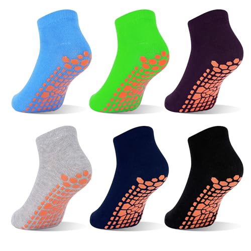 GRPSKCOS Stoppersocken Kinder Yoga Trampolin Socken Rutschfestesocken...