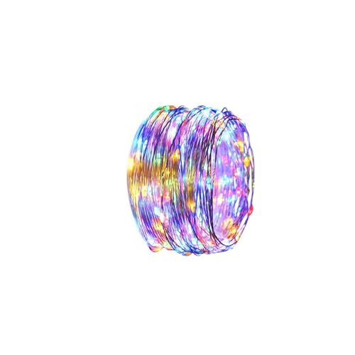 VoltShine Guirnalda de luces LED RGBY de 4 m con alambre de cobre y batería, ideal para...