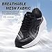 Women's Orthopedic Breathable Tennis Sneakers: Supportive High Arch Orthotic Pain Relief Plantar Fasciitis High Instep Trail Sneaker, Fashion Outdoor Hiking Lightweight Running Shoes Black Size 6.5