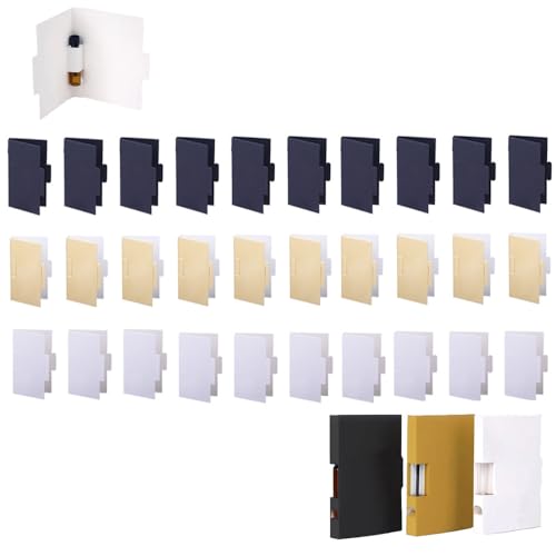 Pokinge 30Pcs Perfume Sample Packaging Paper,Refillable Vertical Perfume Sample Paper Card Holder Foldable Drip Bottle ​Packaging Organizer