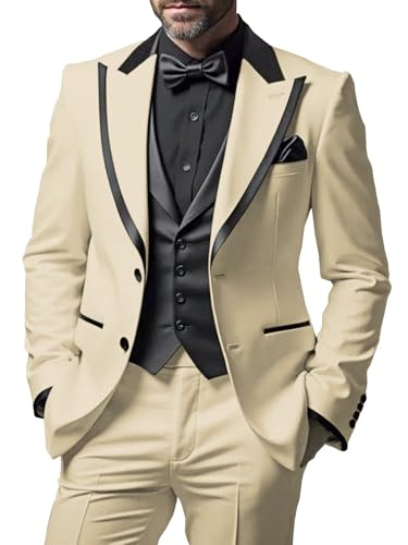 Mens Tuxedo Suit Set Slim Fit 3 Piece Tuxedo for Men Wedding Prom Suits Formal Fashion3