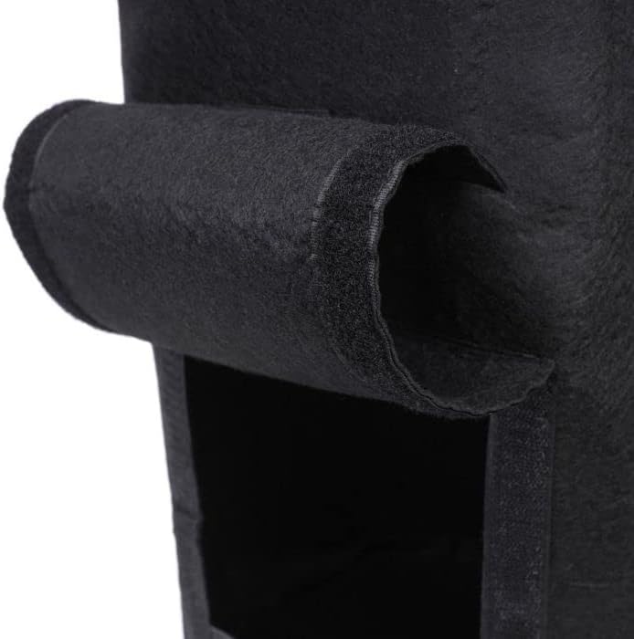 247Garden 10-Gallon Potato Grow Bag/Aeration Fabric Pot w/Handles & Flap Door for Easy Harvesting (Black 19H x 12.5D)