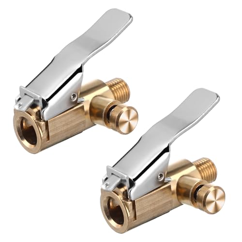GRIRIW 2 Pack Quick Connect Tire Inflator Chuck Air Chuck Fittings for Inflator Nozzle Air Compressor Attachment