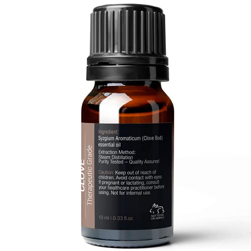 Clove Bud Essential Oil, 10 Ml - Pure And Undiluted Therapeutic Grade For Aromatherapy Diffuser And Toothache Relief - By Pure Body Naturals #TOP6