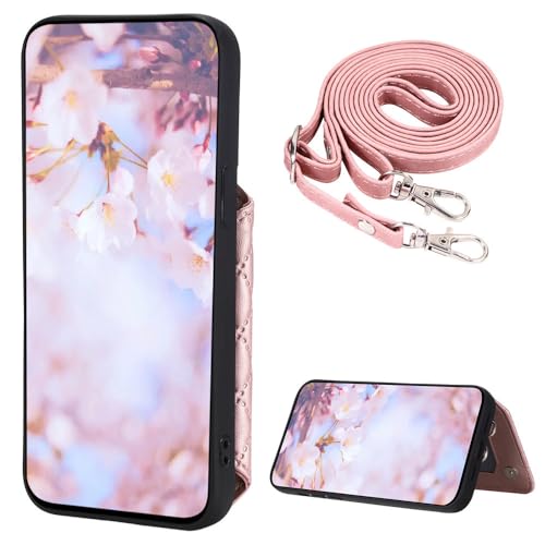 Étui portefeuille violet à bandoulière pour Samsung Galaxy S23