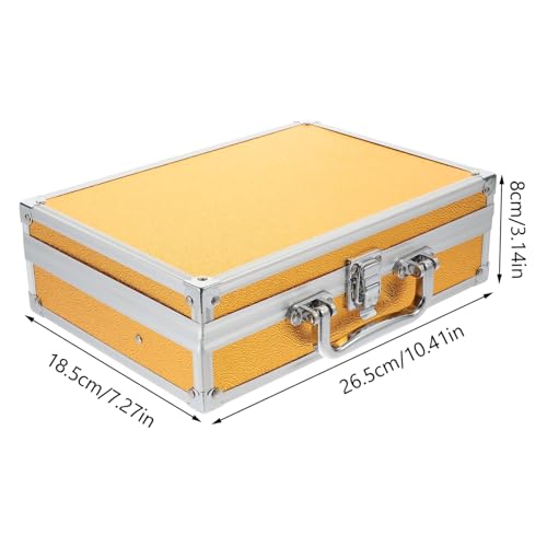 Aluminum Alloy Briefcase Storage Box Handle Portable Tool Box Organizer for Men Multifunctional Aluminum Storage Case Compact Size for Travel and Home Use2