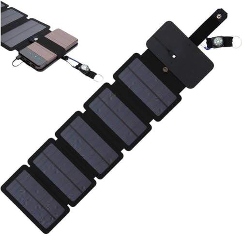 Cargador solar Lpitoy con panel solar plegable y puertos USB para teléfonos móviles en acampadas 3