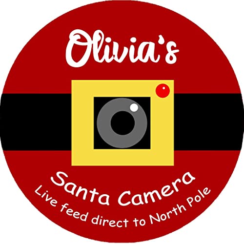 Knextion, Inc Personalized Santa Camera Surveillance Holiday Christmas Ornament for Children and Families with Custom Name