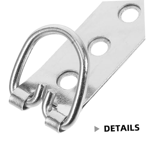 Image of KALLORY 8pcs Robust Metal Picture Frame Hooks Heavy Duty D-Ring Hangers for Hanging Artwork Mirrors