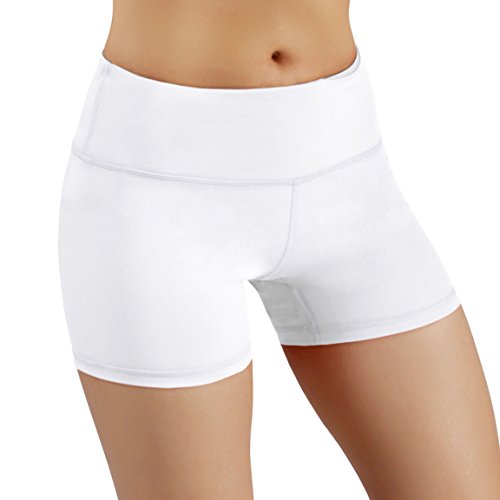 ODODOS Women's Yoga Short Tummy Control Workout Running Athletic Non See-Through Yoga Shorts