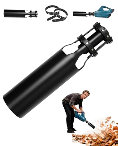 Bumilly Leaf Blower Air Booster Attachment 2X High-Speed Cyclone Turbo Nozzle Extension Universal Fit 2-4 Inch Cordless & Electric Blower Accessory for Lawn and Yard Cleanup (1 Pack)