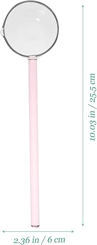 Miniatura 3 de Cucharón para servir de vidrio Cuchara de sopa Cuchara de postre Novedad Cuchara de postre Mango rosa Claro s Cucharón Cucharón Helado Agitar Sopa