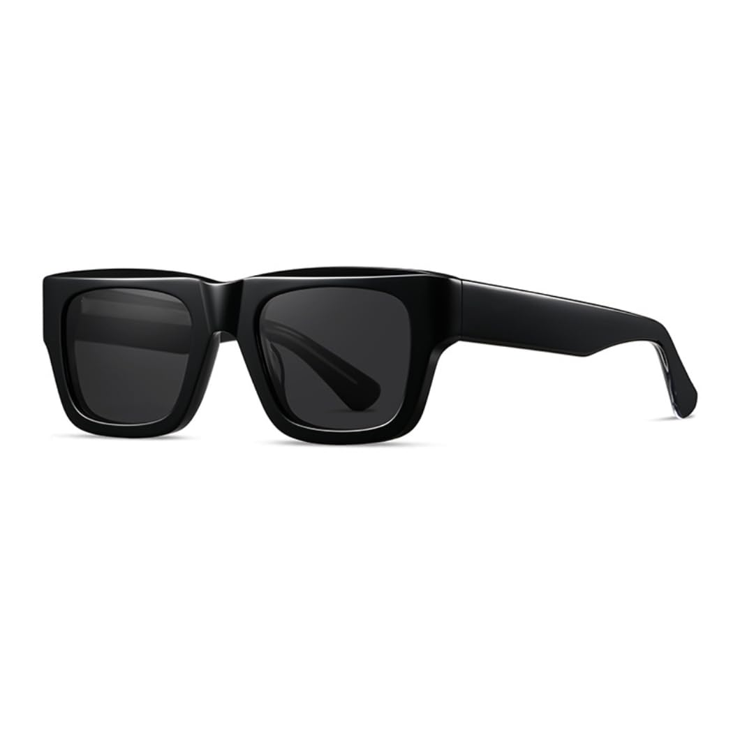 Occhiali da sole in acetato in stile retrò, perfetti per la fotografia di strada di uomini e donne.