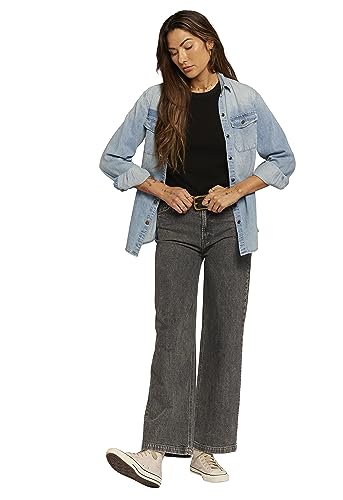 Current/Elliott Women’s The Navigator Wide Leg Pant – High Rise Denim for Women