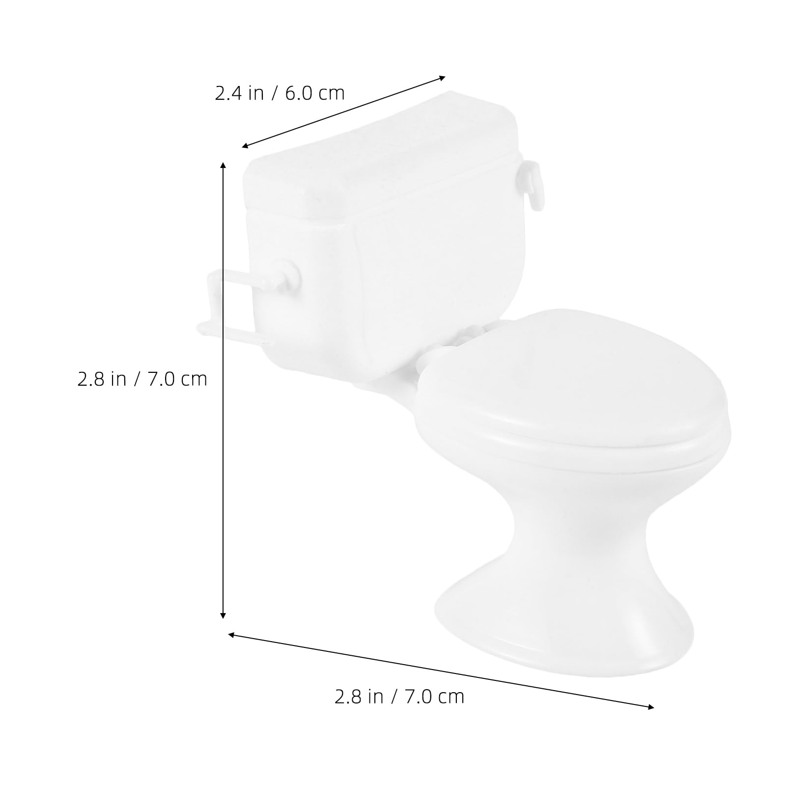 HEMOTON 5 pcs Toilet Model Realistic Dollhouse Toilets Bathroom Toilet Miniature Toilet Tiny House Furniture Toys Mini Toilet Accessories 1:12 Scale Small Toilet Toy - Image 2