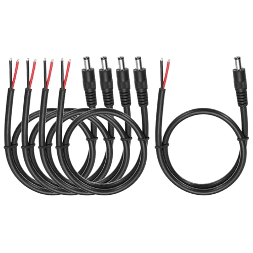 Cables de alimentación CC para instalar cámaras de seguridad y tiras de luces LED