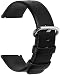 12 Colors for Quick Release Leather Watch Band, Fullmosa Uli Genuine Leather Watch Strap 22mm Black