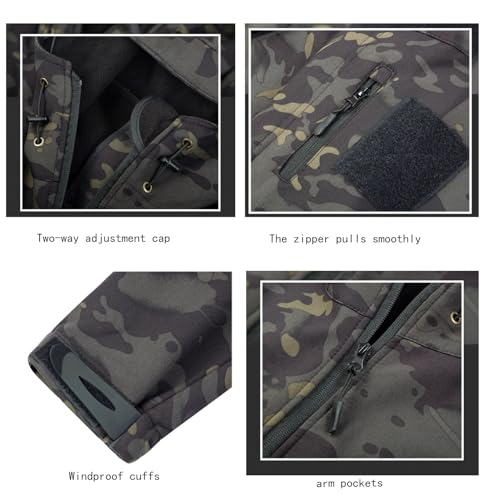 Ternos Esqui Homens Duas Partes, Inverno Quente Ao Ar Livre Camuflagem À Prova De Vento À Prova Dwin