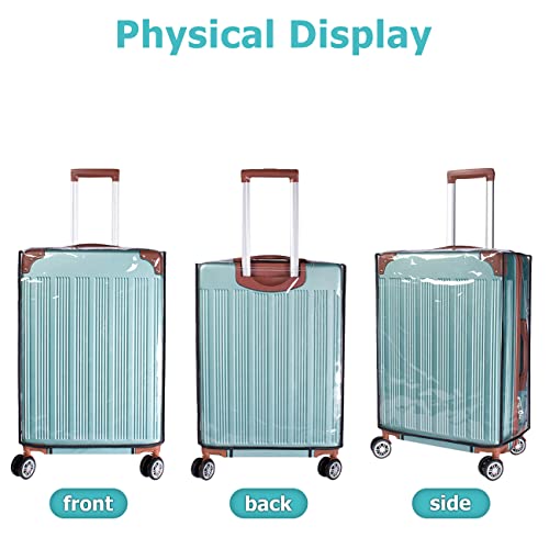 Troyesko 3 Pcs Clear Luggage Cover Protector Pvc Luggage Protector Suitcase Cover,Thicken Anti -Scratch Waterproof Transparent Suitcase Cover For Travel Fits Most 20" To 28" Luggage #TOP4