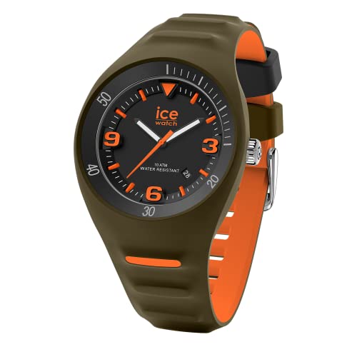 ICE-WATCH - P. leclercq Khaki Orange - Montre Verte pour Homme avec Bracelet en Silicone - 020886 (Medium)